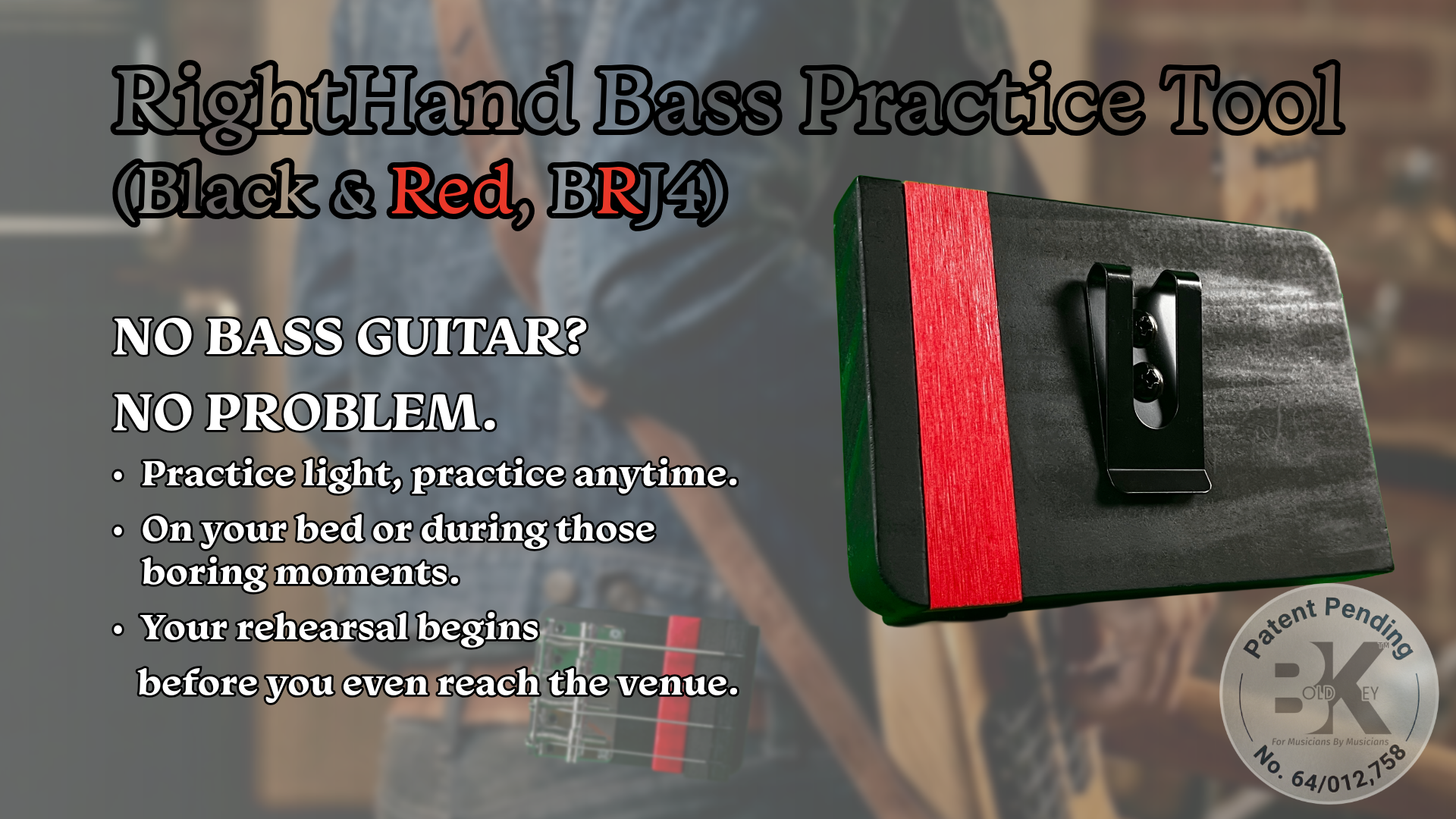[PRE-ORDER] Bold Key BRJ4 - Innovative Bass Practice Tool